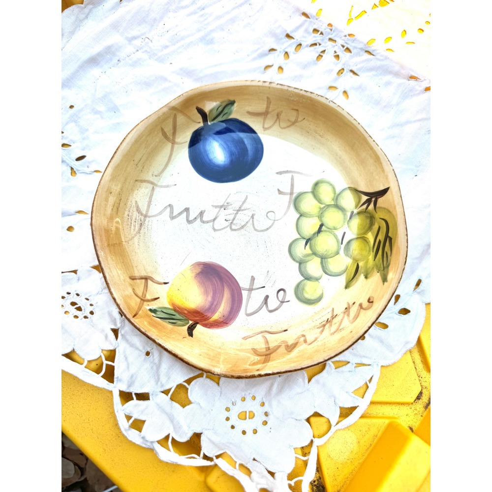 El Camino Hand Painted Ceramic Fruit Pasta Serving Bowl Frutti Linens-N-Things